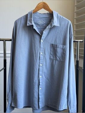 Alex Crane Men's Long Sleeve Shirt XXX Organic Cotton Button Front NWOT